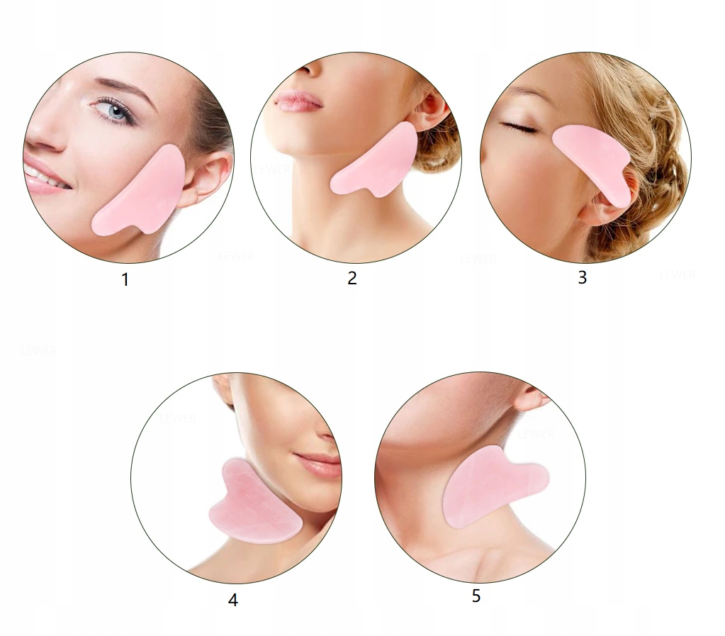 MASAŻER ROLLER KAMIEŃ PŁYTKA DO TWARZY+ GUA SHA Moc 120 W